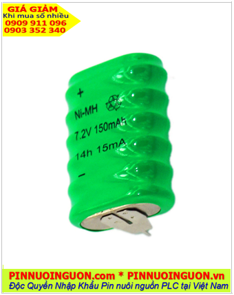 Pin sạc 2X3/V160H NIMH-NICD Rechargeable Battery 7,2V-160mAh nuôi nguồn PLC-CNC | hàng có sẳn